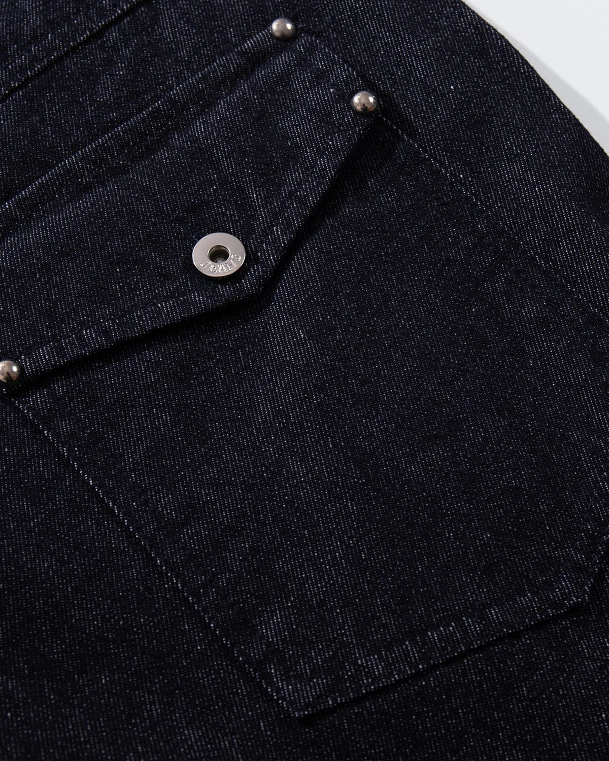 Omygoods Flap Pocket Raw Blue Baggy Jeans