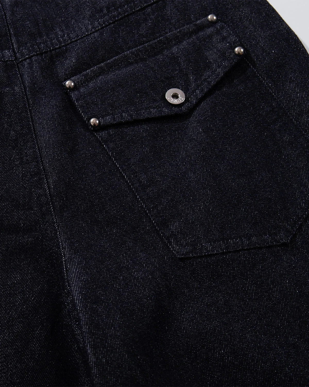 Omygoods Flap Pocket Raw Blue Baggy Jeans