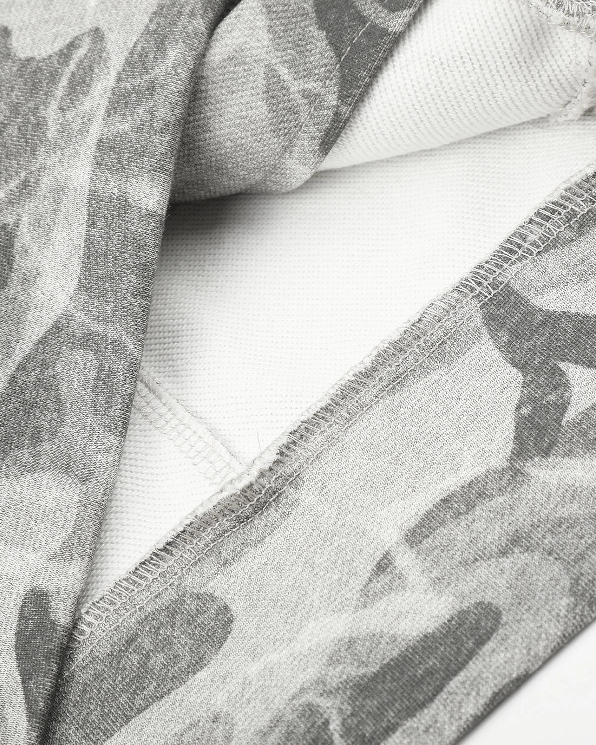 Omygoods Camo Boxy Zip Up Hoodie