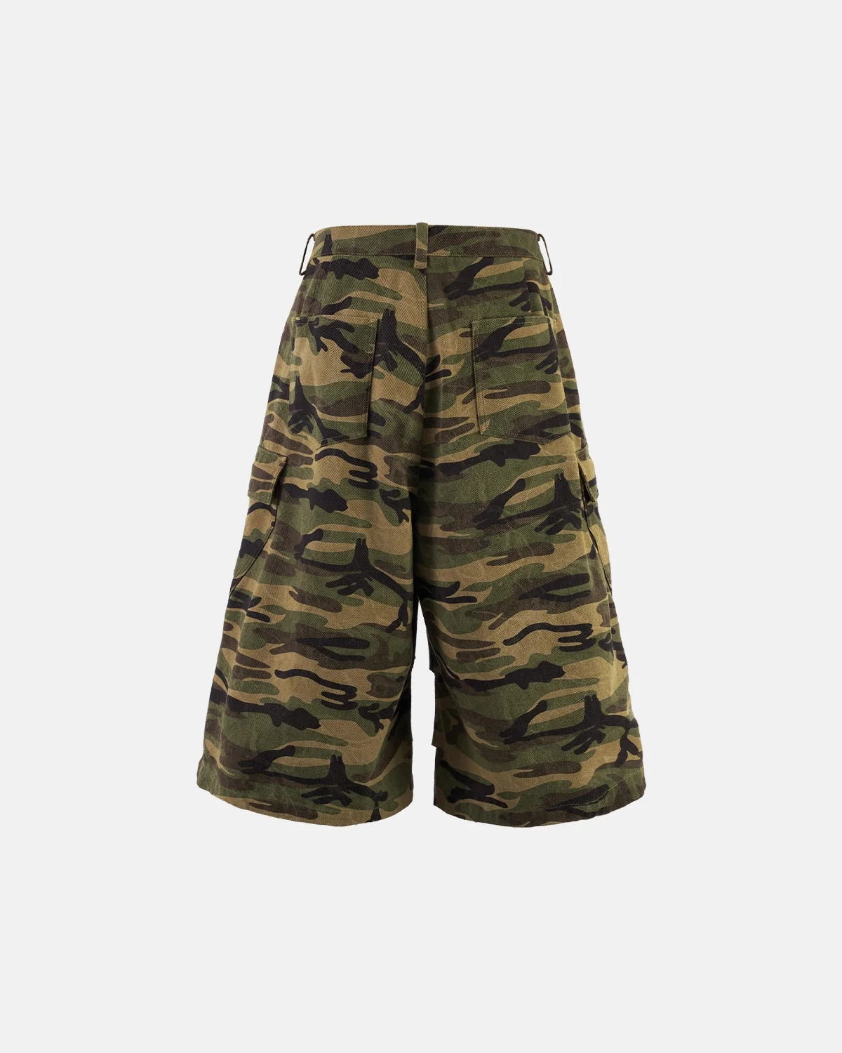 Omygoods Camo Cargo Baggy Shorts