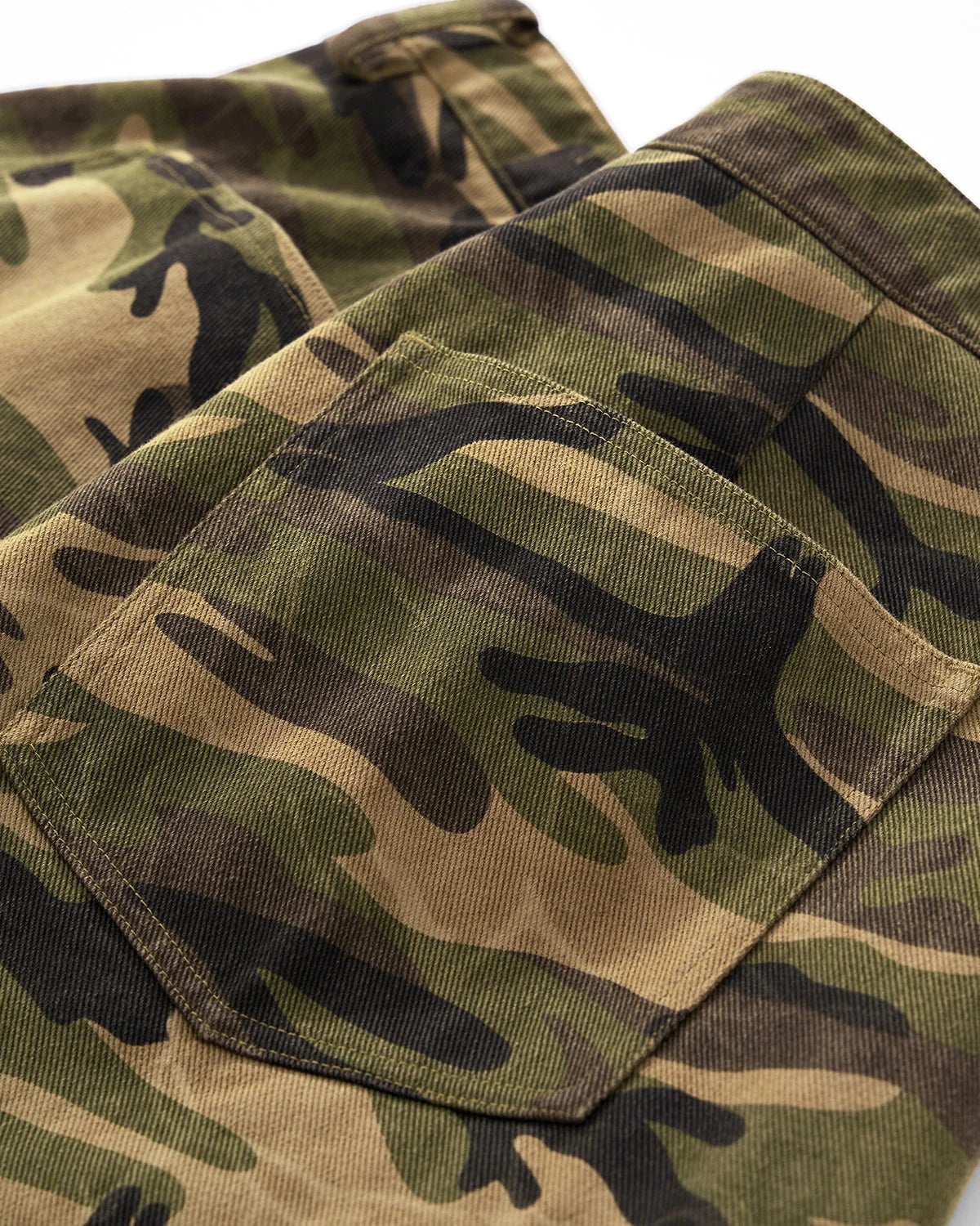 Omygoods Camo Cargo Baggy Shorts