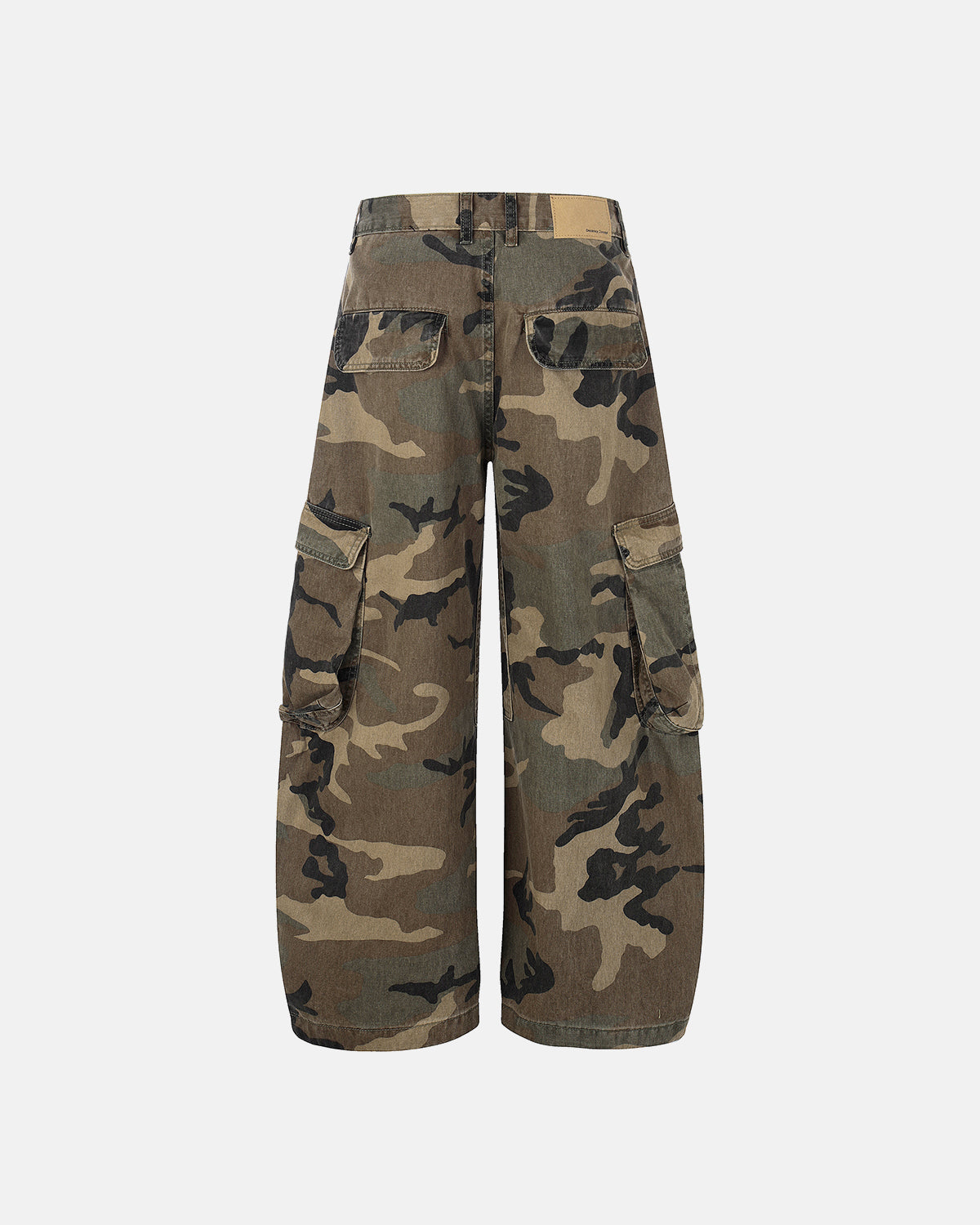 Omygoods Camo Cargo Barrel Pants