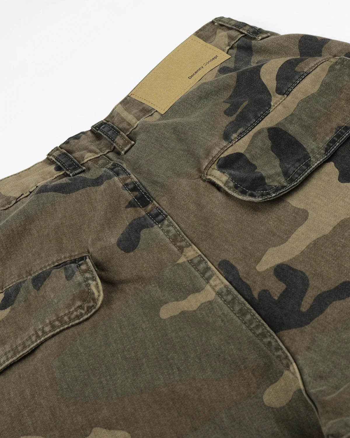 Omygoods Camo Cargo Barrel Pants