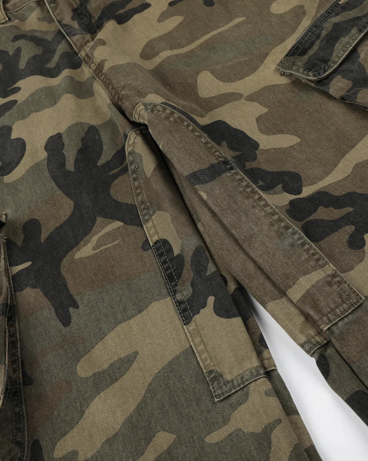 Omygoods Camo Cargo Barrel Pants