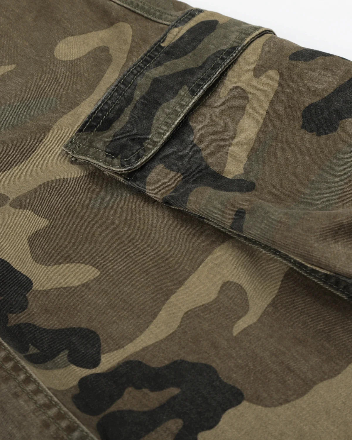 Omygoods Camo Cargo Barrel Pants