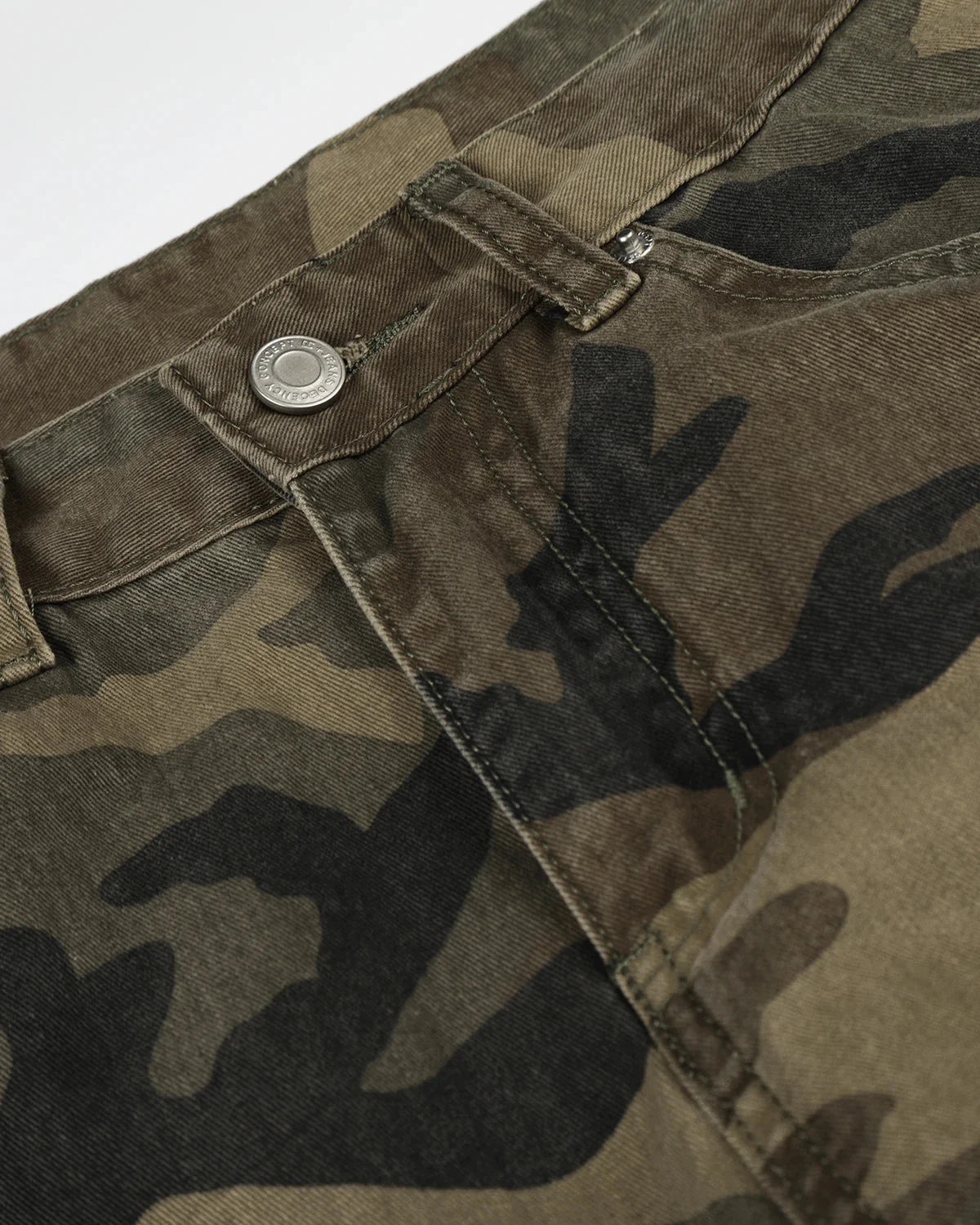 Omygoods Camo Cargo Barrel Pants