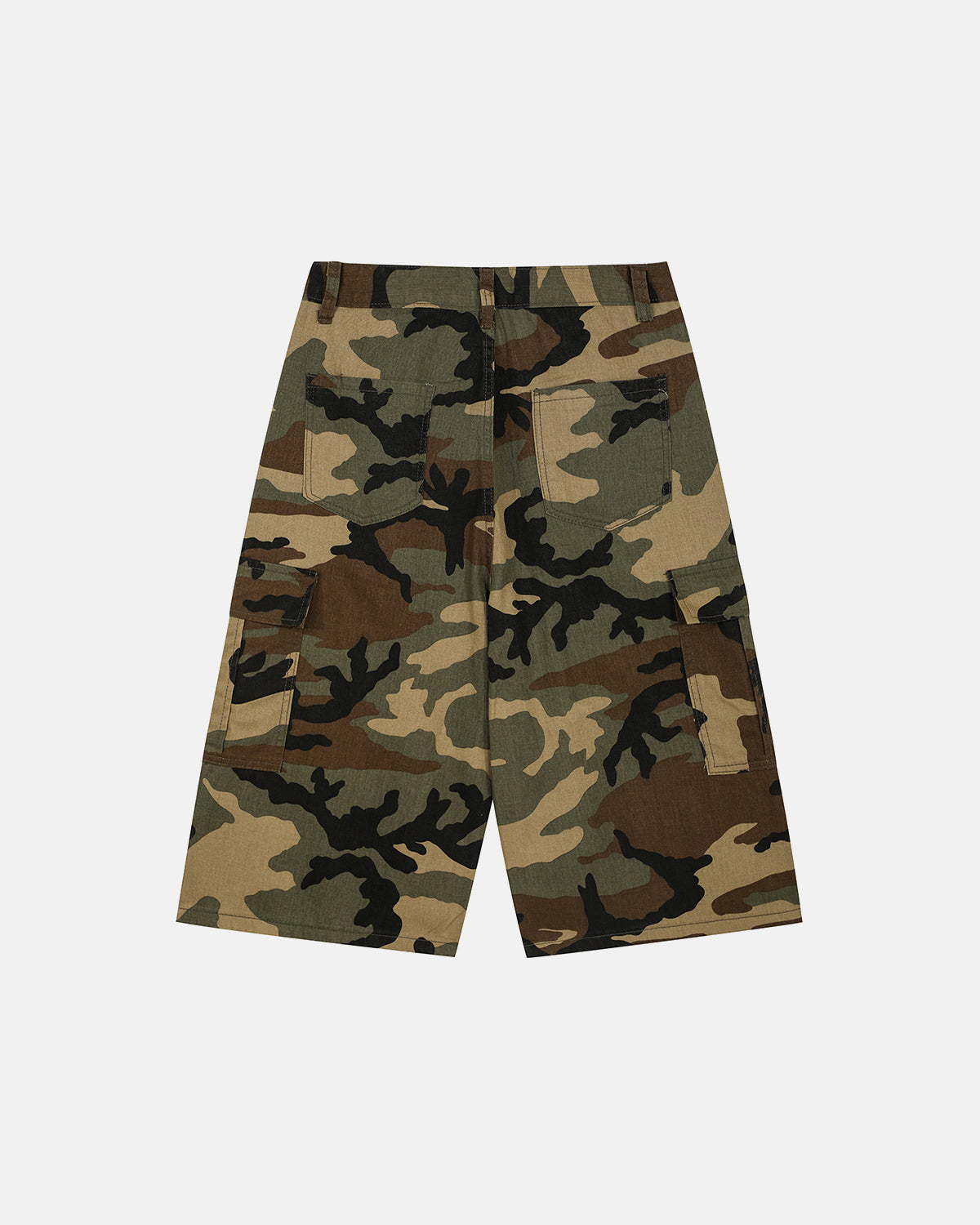 Omygoods Camo Cargo Longline Shorts