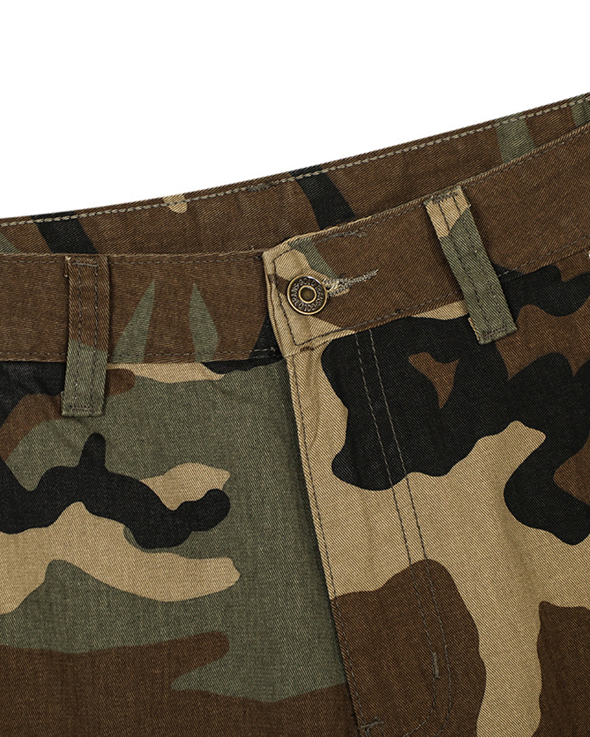 Omygoods Camo Cargo Longline Shorts