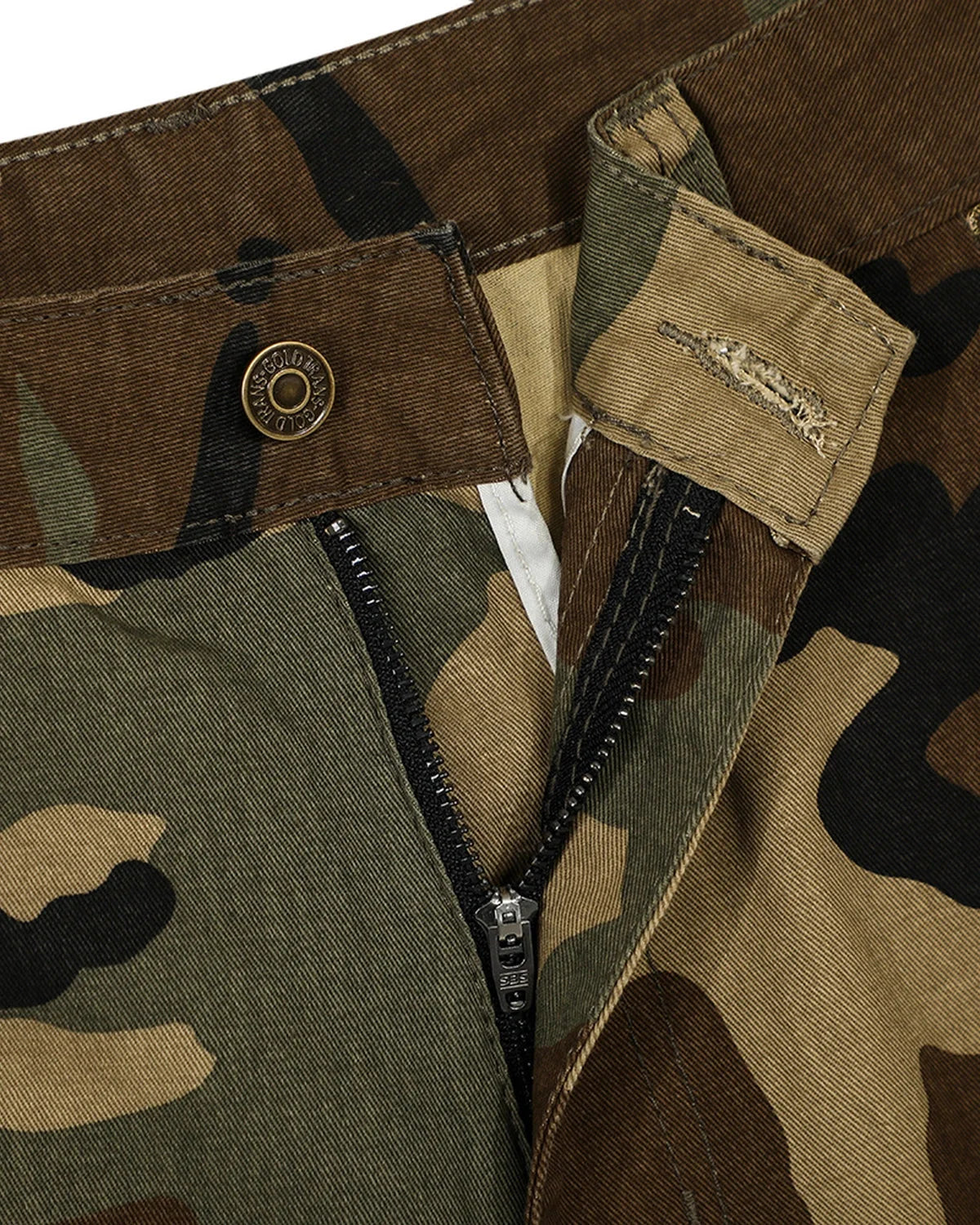 Omygoods Camo Cargo Longline Shorts