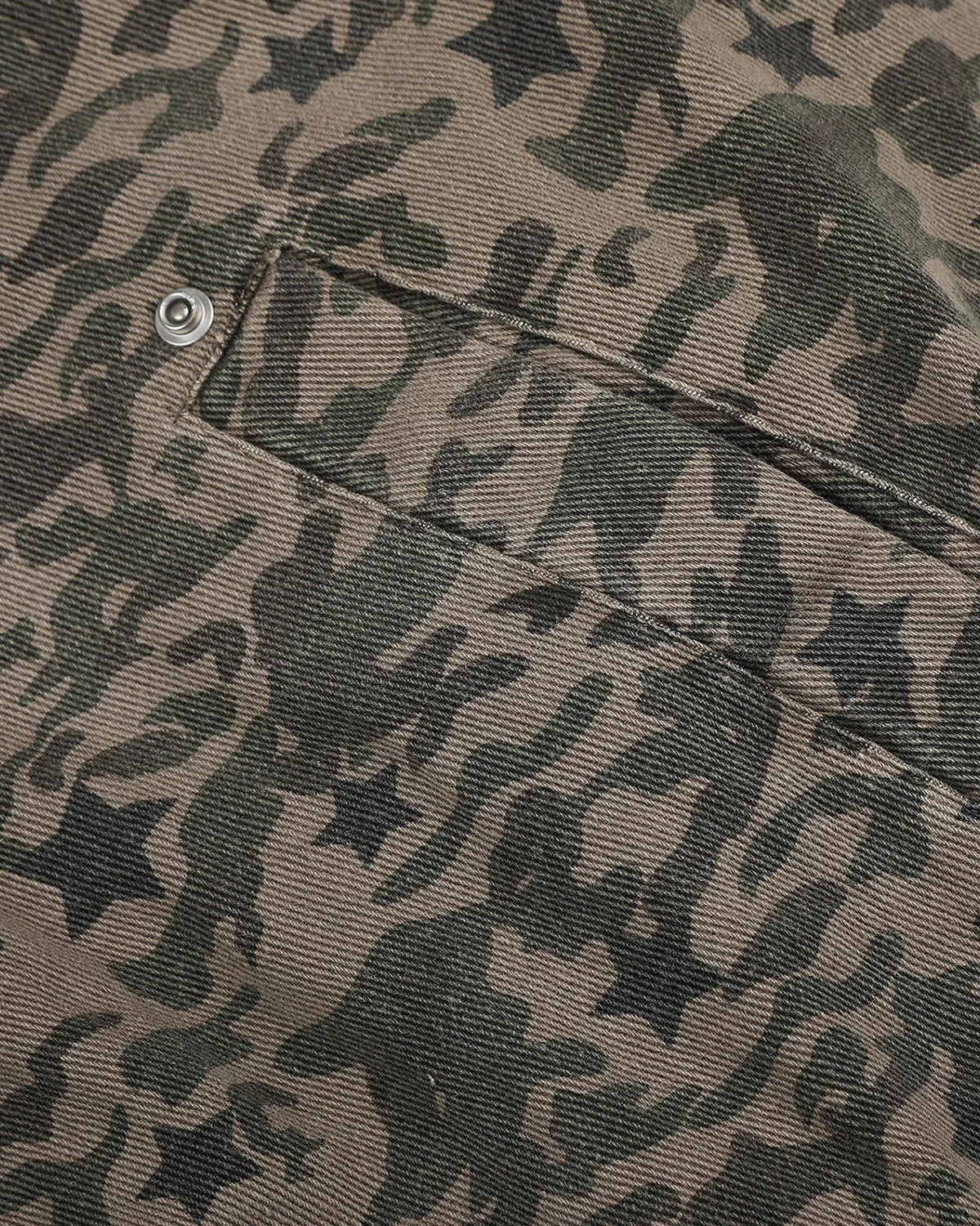 Omygoods Camo Faux Fur Hooded Bomber Jacket
