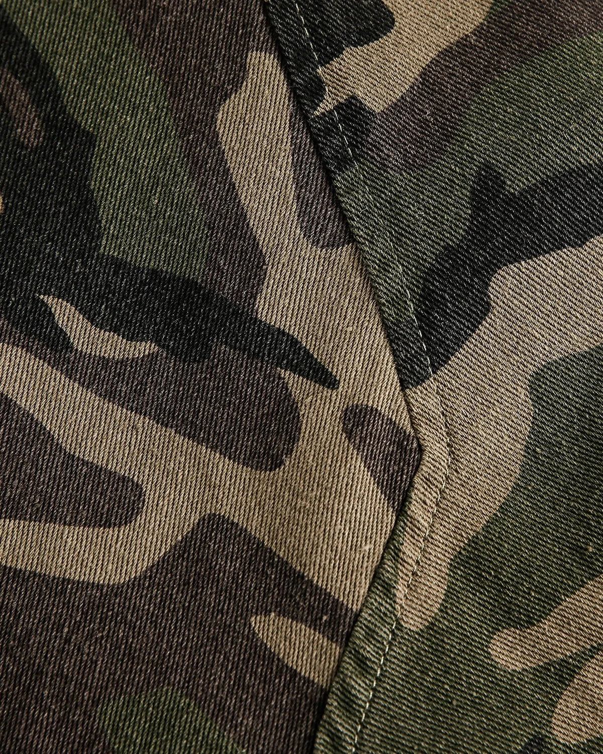 Omygoods Camo Faux Fur Lined Bomber Jacket