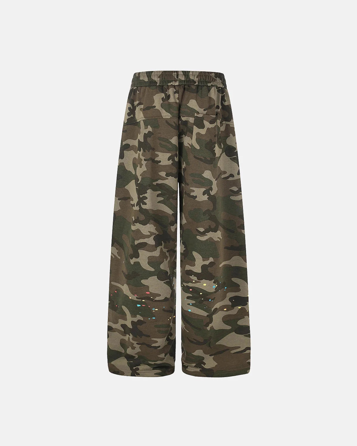 Omygoods Camo Graphic Wide-Leg Sweatpants