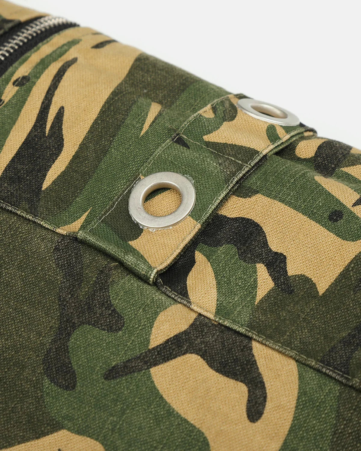 Omygoods Camo Hooded Bomber Jacket