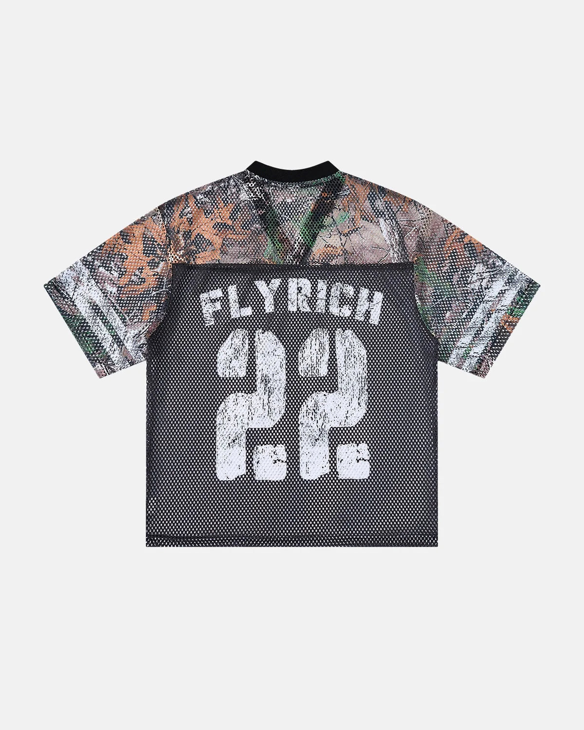 Omygoods Camo Mesh Digital Print Jersey Tee
