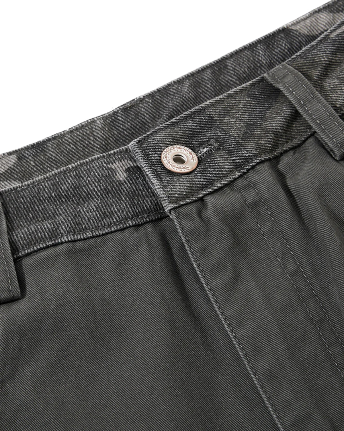 Omygoods Camo Patchwork Barrel Pants