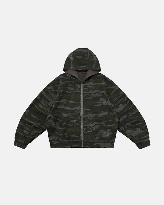 Omygoods Camo Reversible Zip Up Jacket