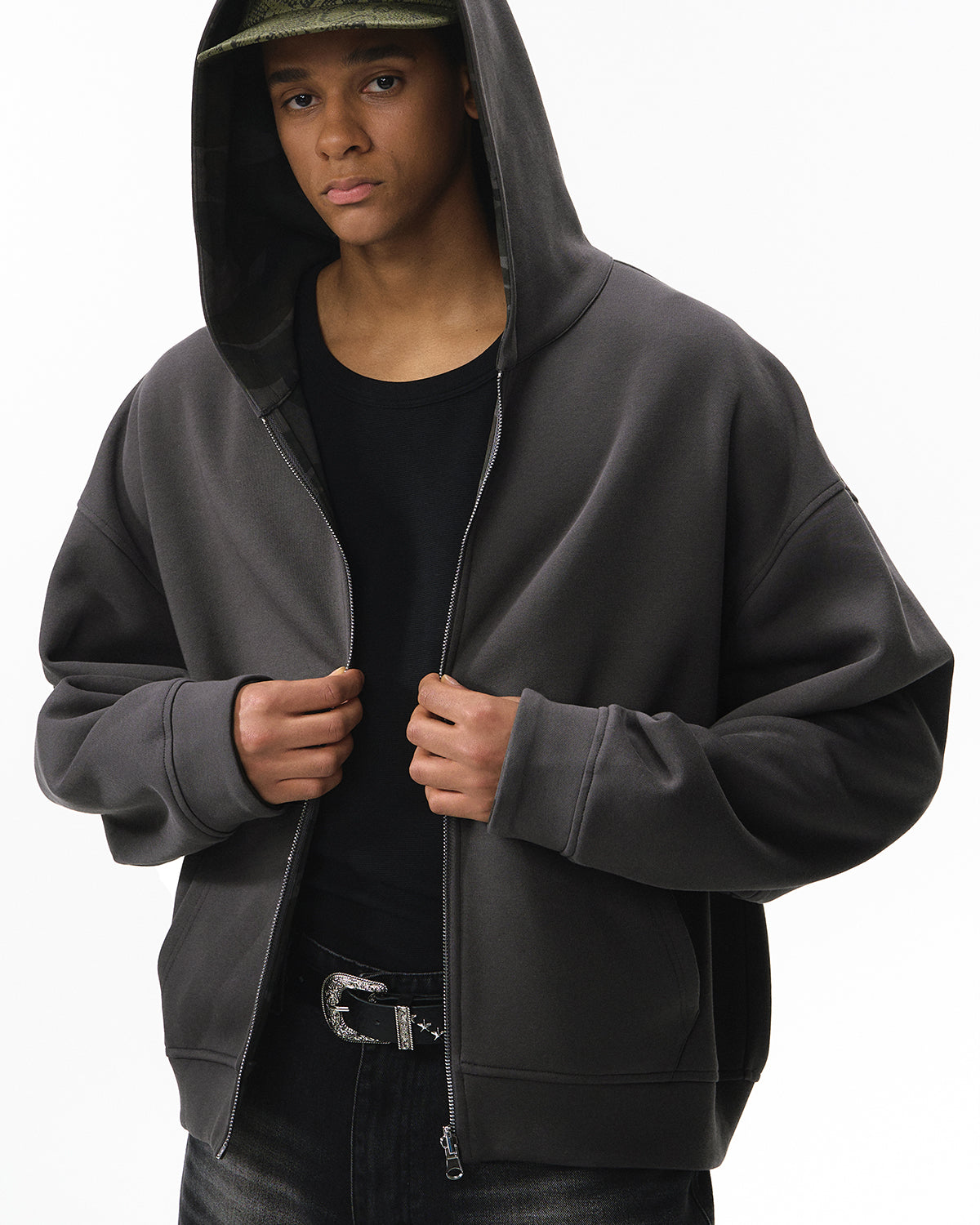 Omygoods Camo Reversible Zip Up Jacket