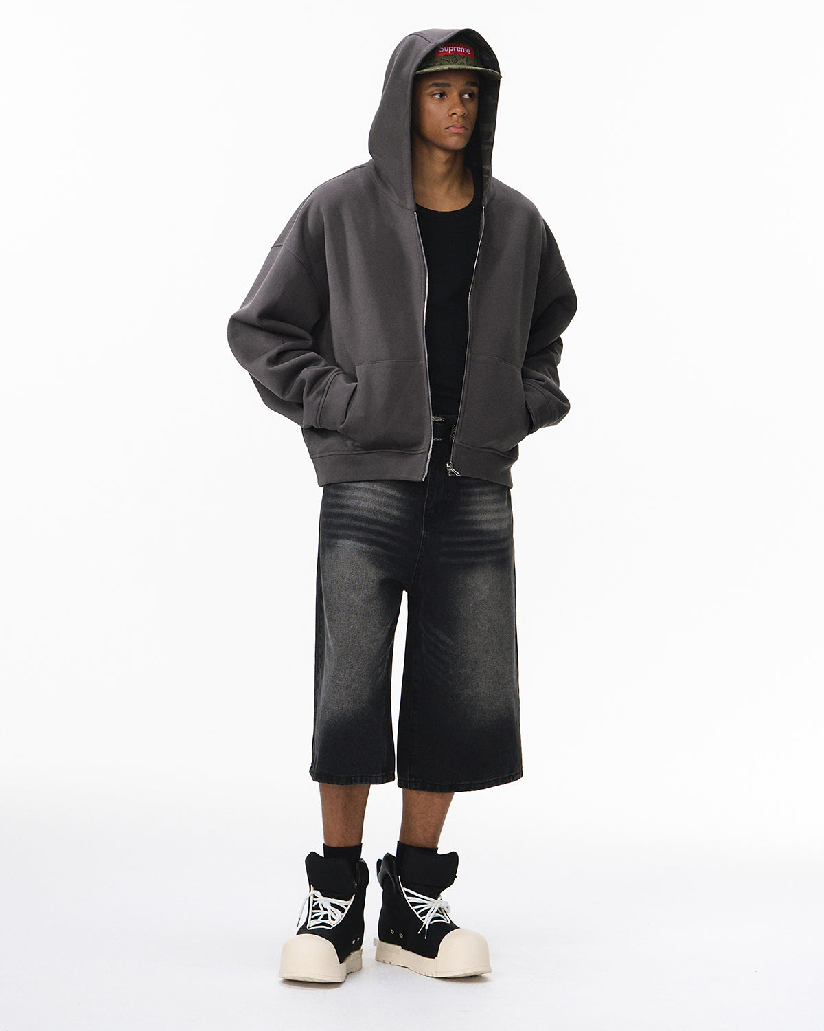 Omygoods Camo Reversible Zip Up Jacket