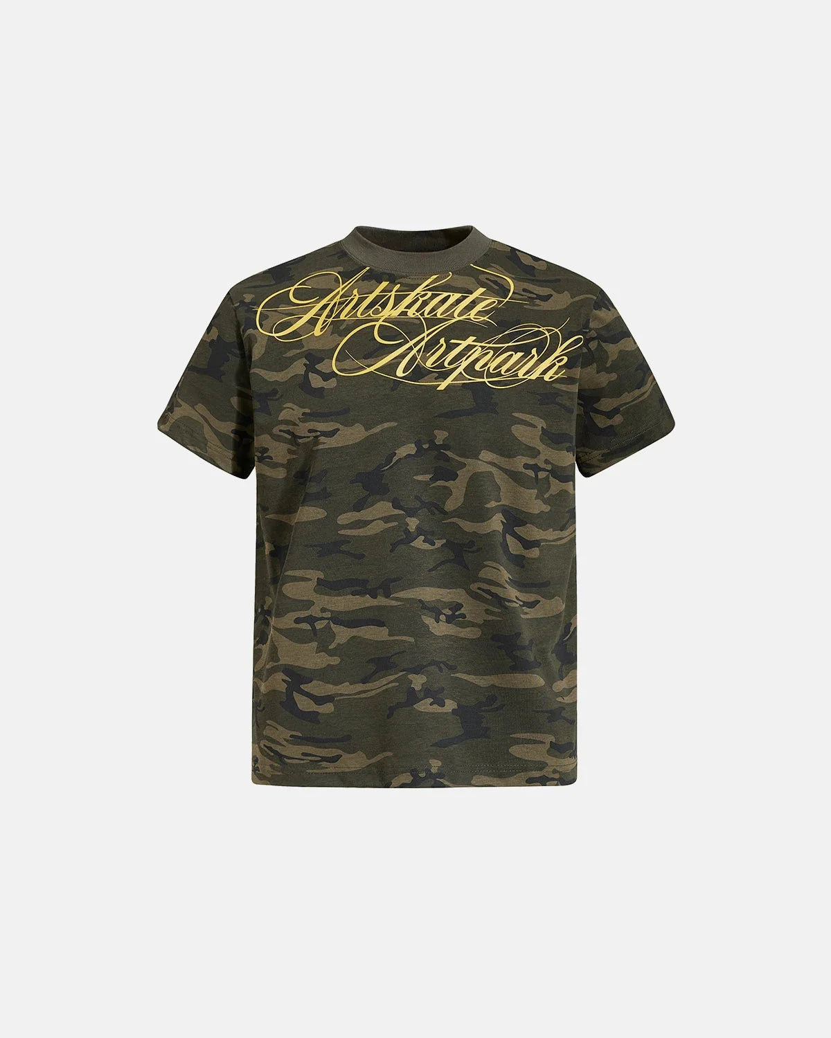 Omygoods Camo Script Boxy T-Shirt