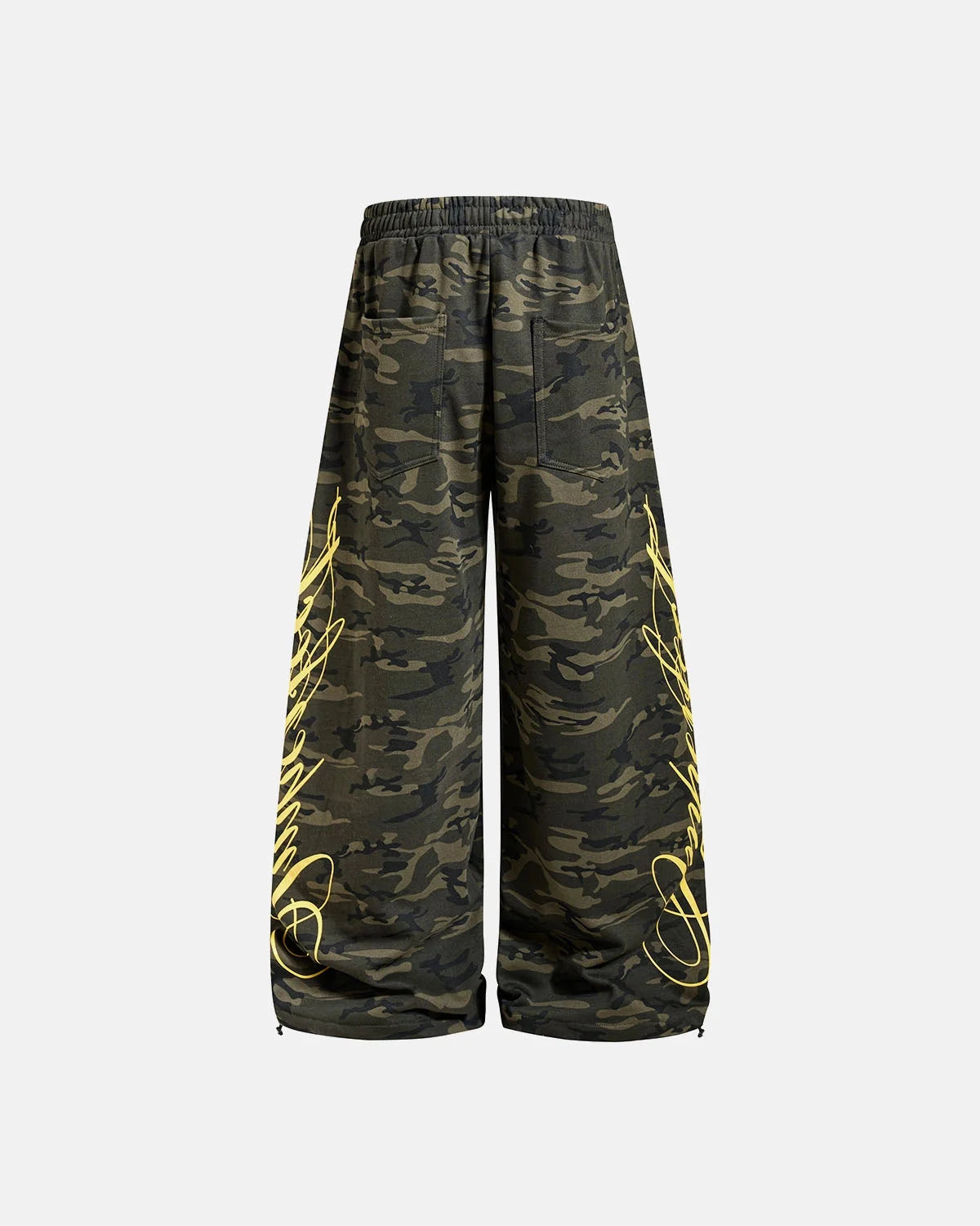 Omygoods Camo Script Wide Leg Lounge Pants