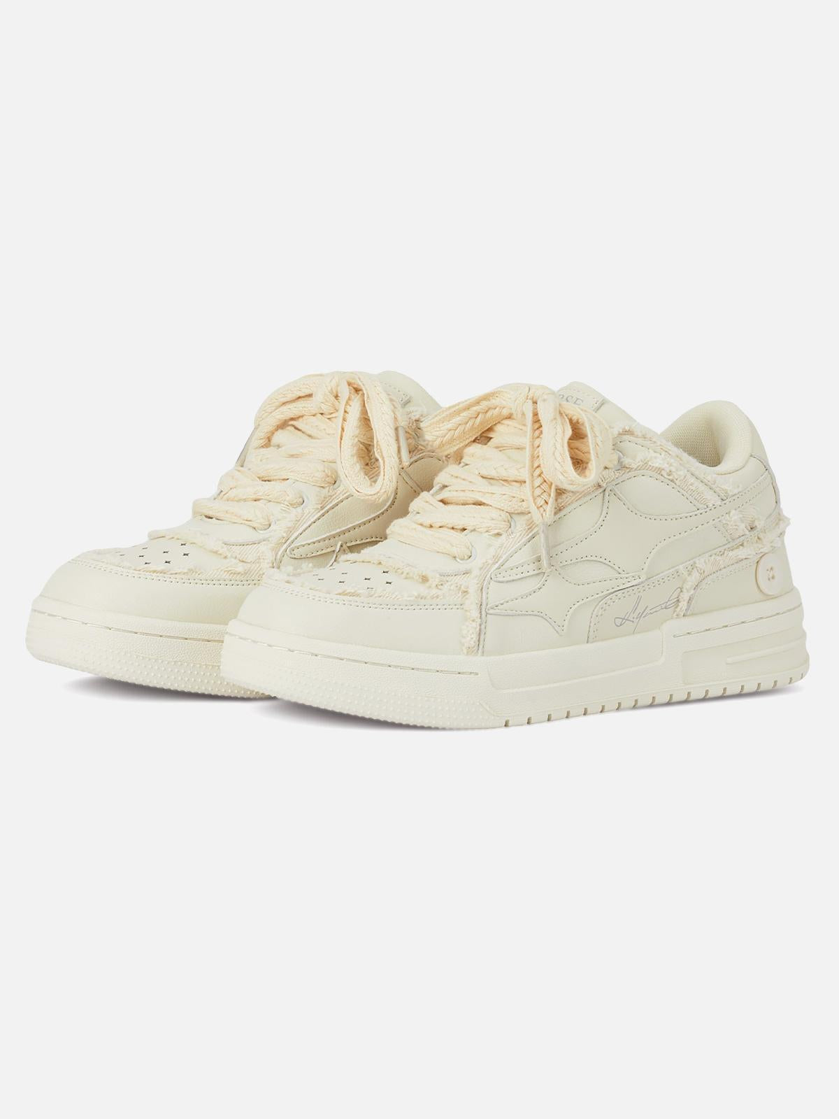 Omygoods Casual White Board Shoes