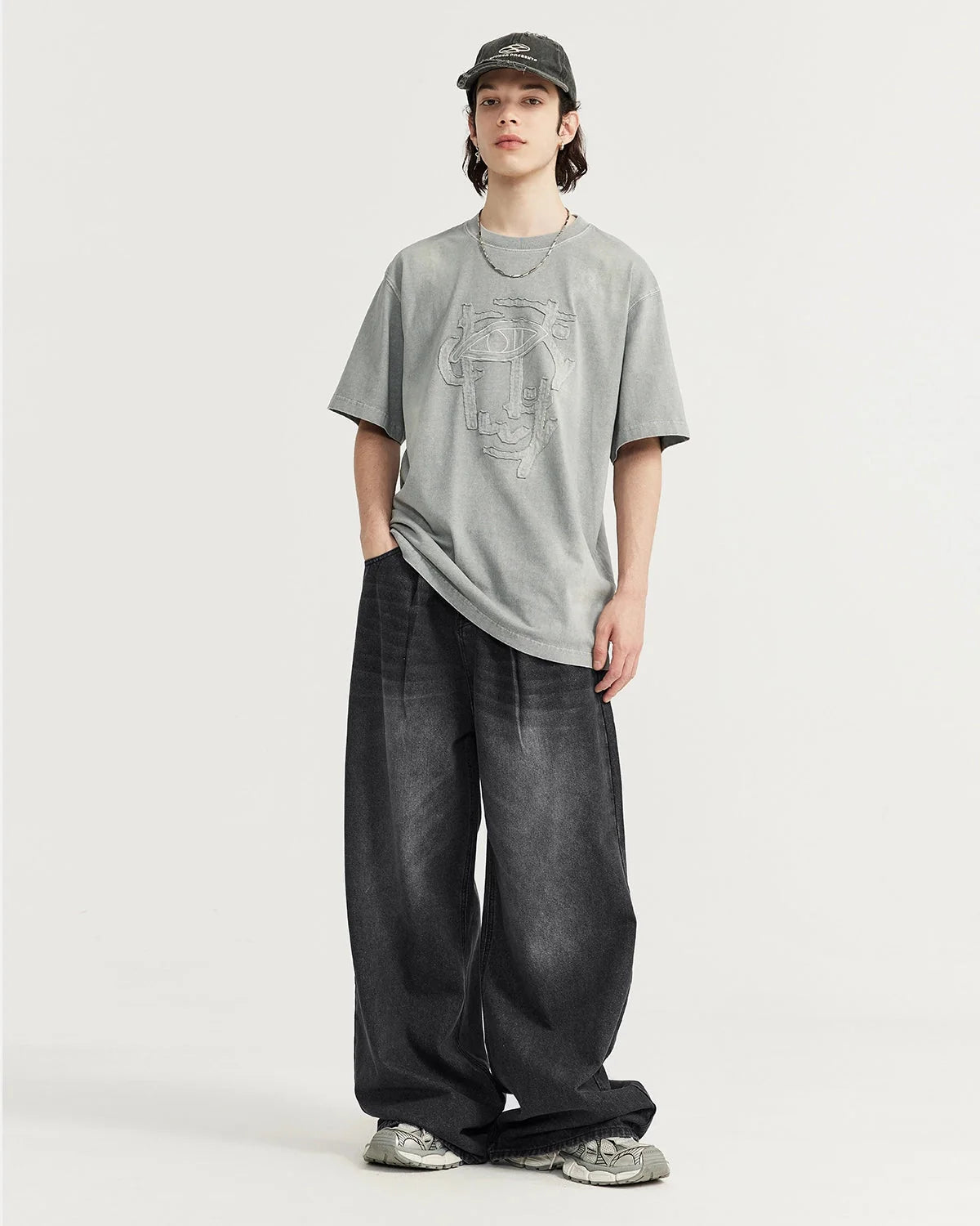 Omygoods Chill Wide Leg Denim Pants