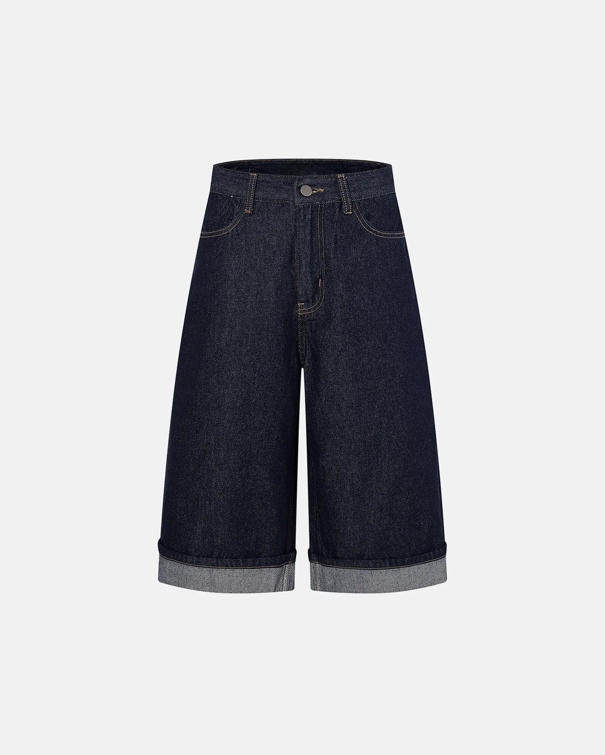 Omygoods Cinch Back Baggy Denim Jorts