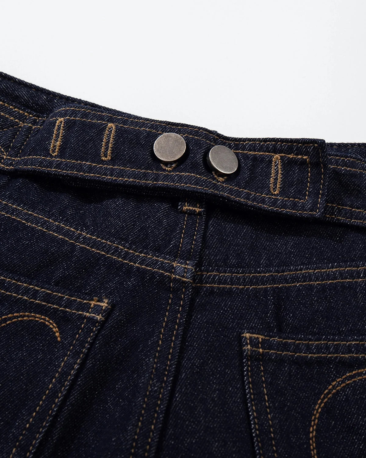 Omygoods Cinch Back Baggy Denim Jorts
