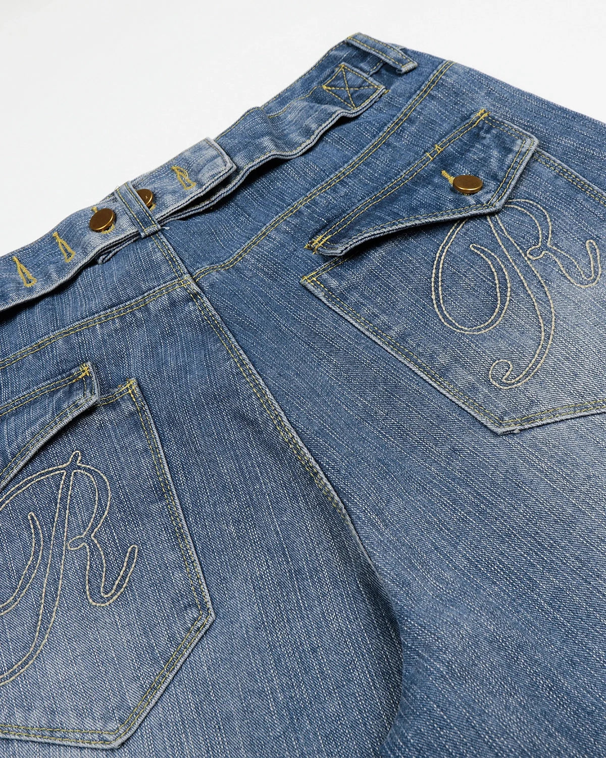 Omygoods Cinch Back Bamboo Weave Long Jorts