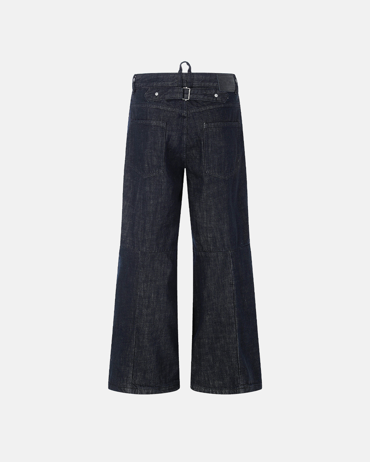 Omygoods Cinch Back Raw Baggy Jeans