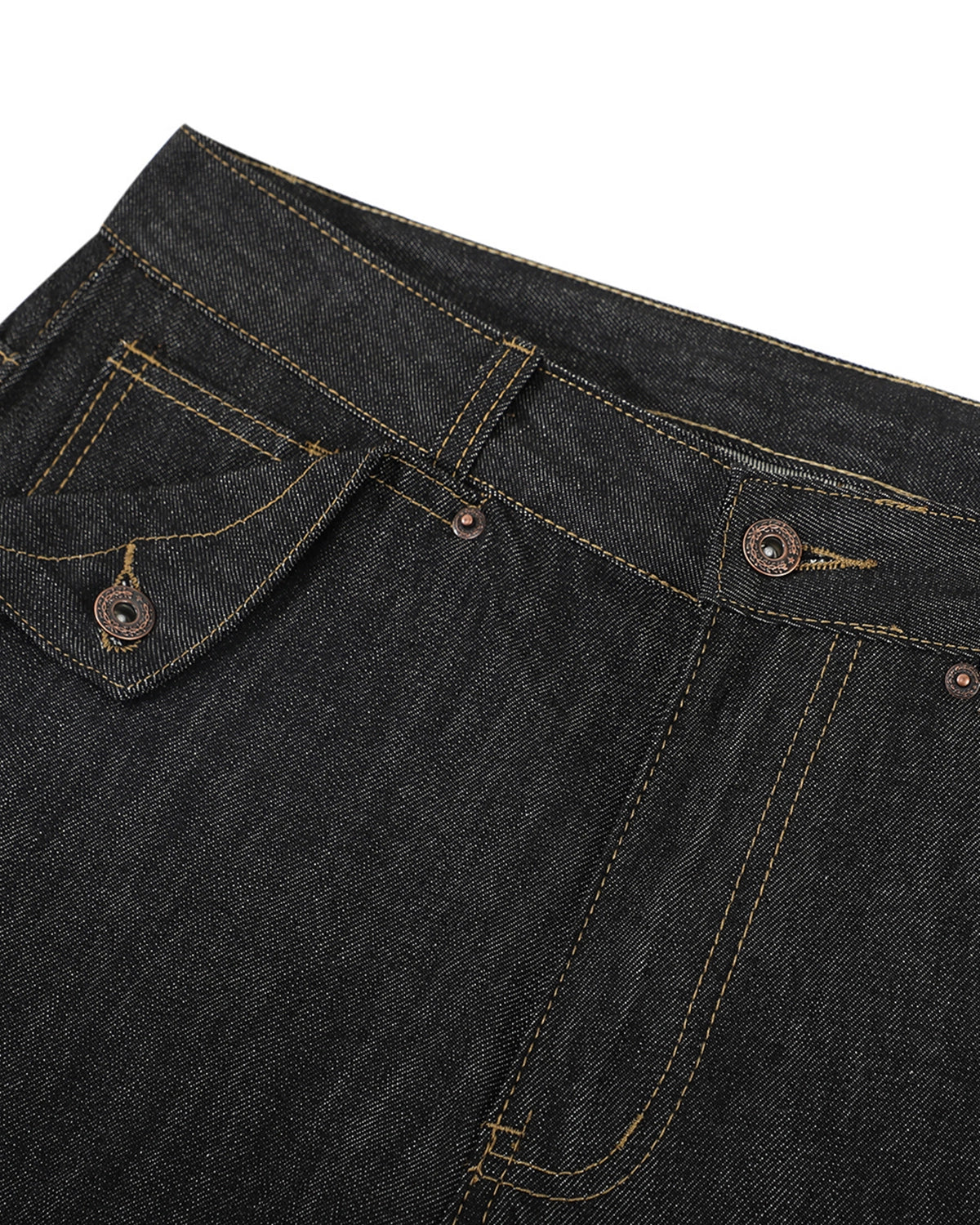 Omygoods Cinch Back Raw Wide Leg Baggy Jeans