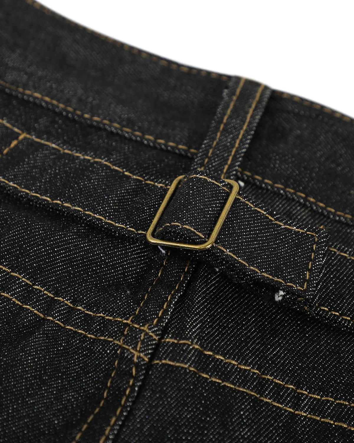 Omygoods Cinch Back Raw Wide Leg Baggy Jeans