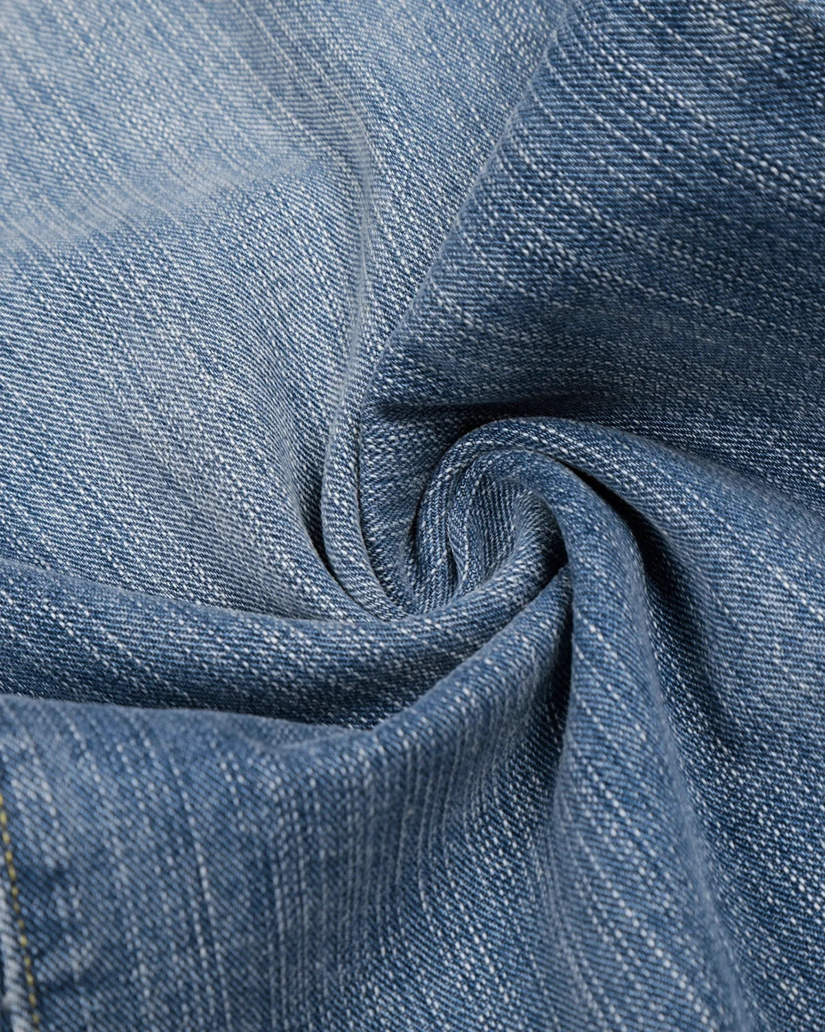 Omygoods Cinch Back Washed Bamboo Weave Baggy Jeans