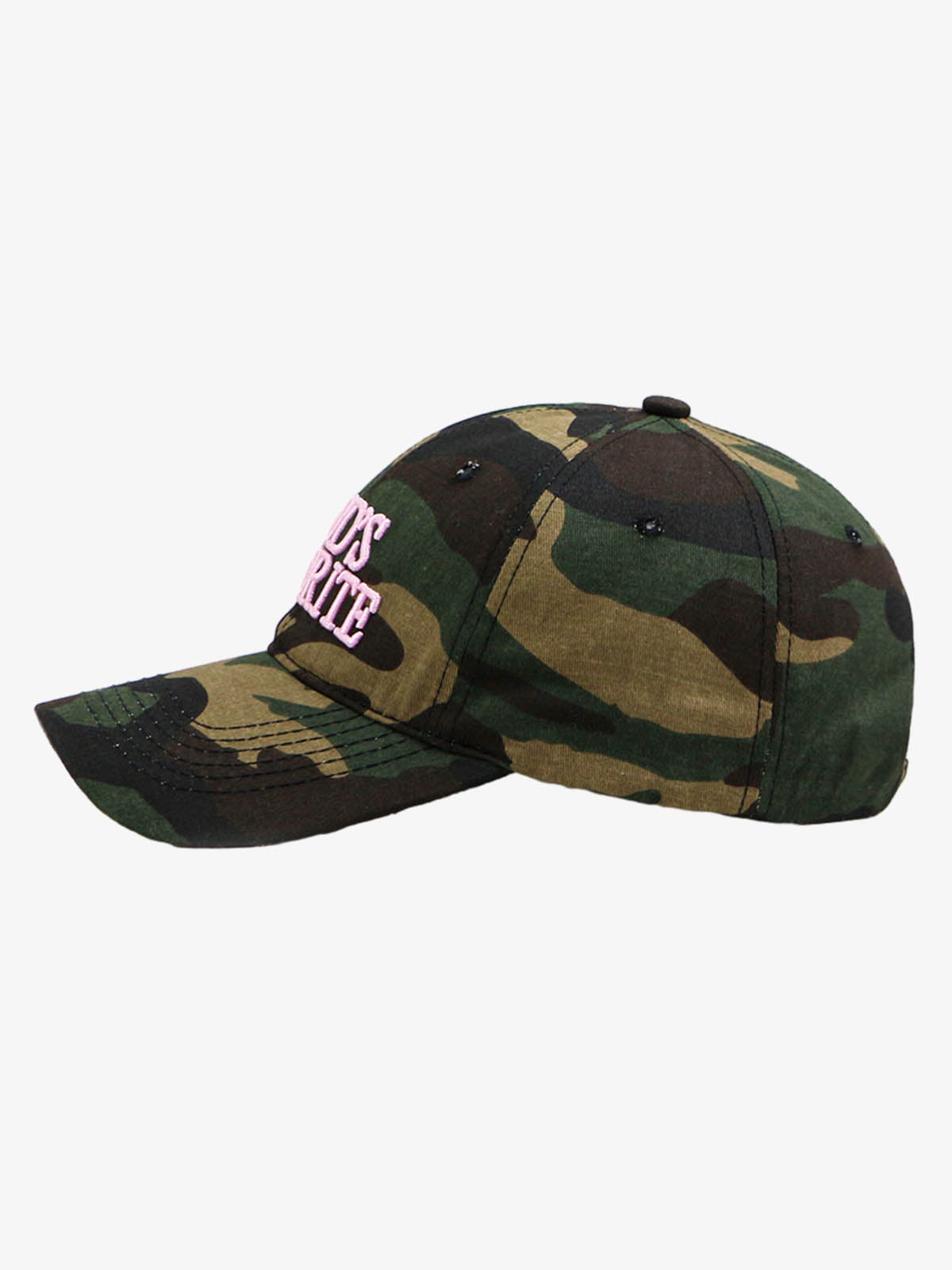 Omygoods Classic Camo “God’s Favorite” Embroidery Curved Brim Baseball Cap