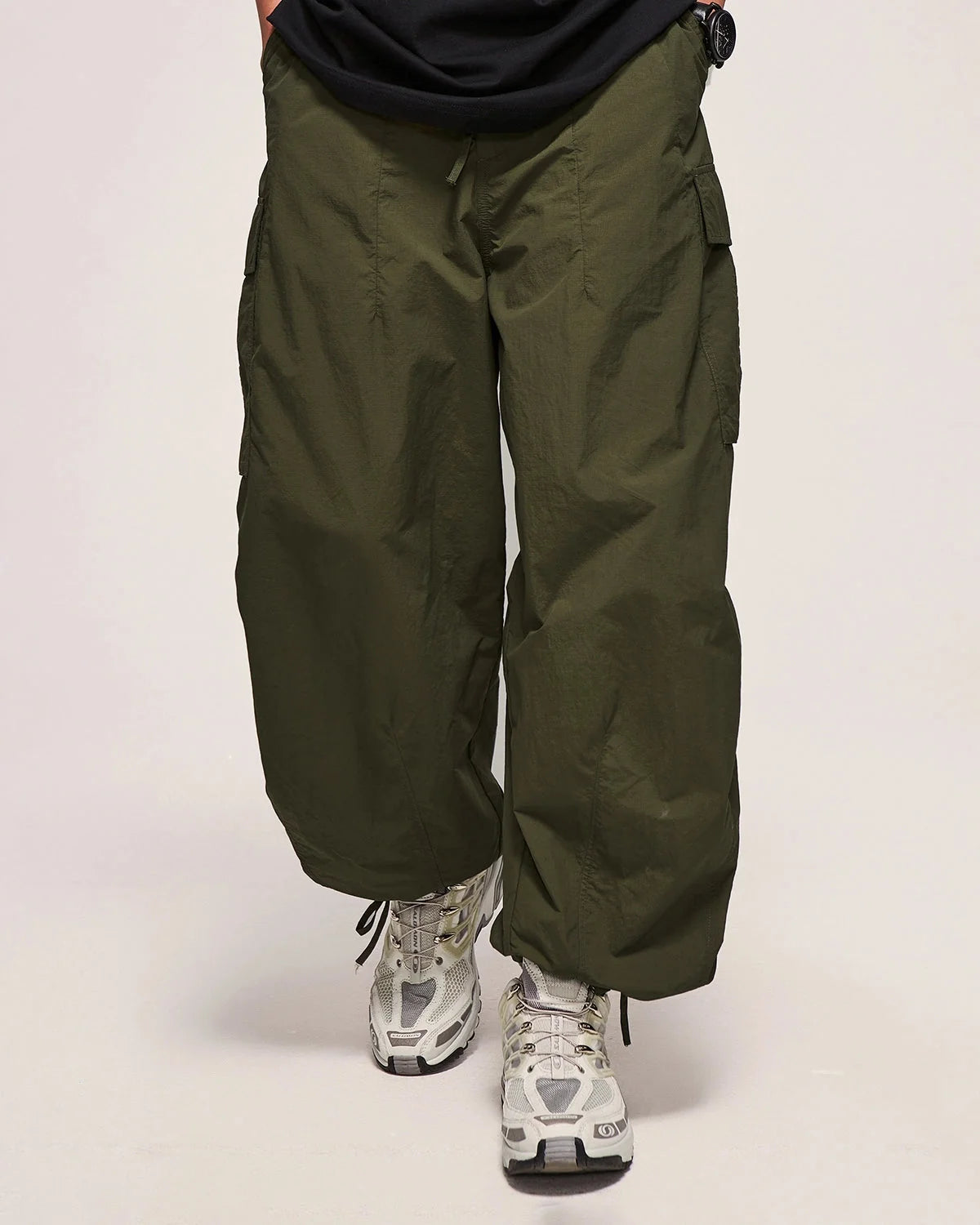 Omygoods Classical Parachute Cargo Pants
