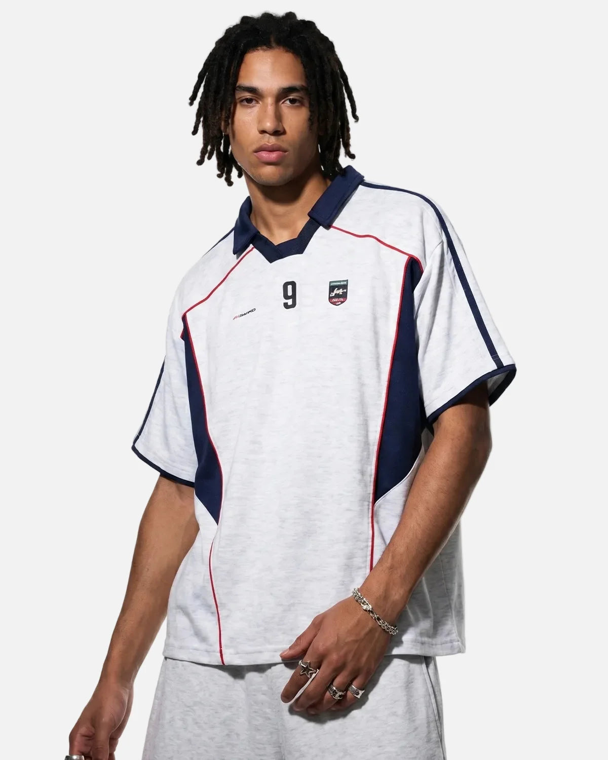 Omygoods Color Block Graphic Jersey Tee