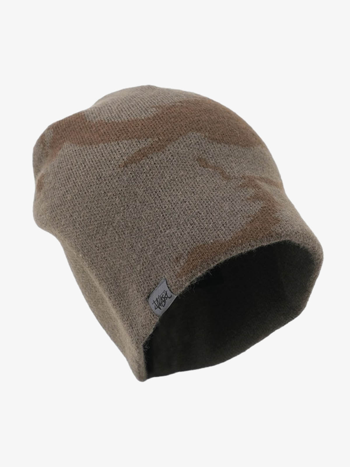 Omygoods Contrast Color Jacquard Knit Beanie