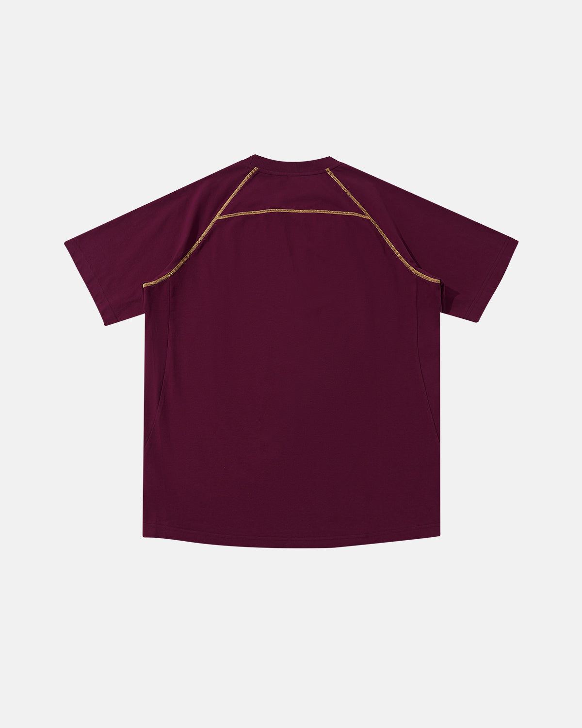 Omygoods Contrast Color Stiching Stretch T-Shirt