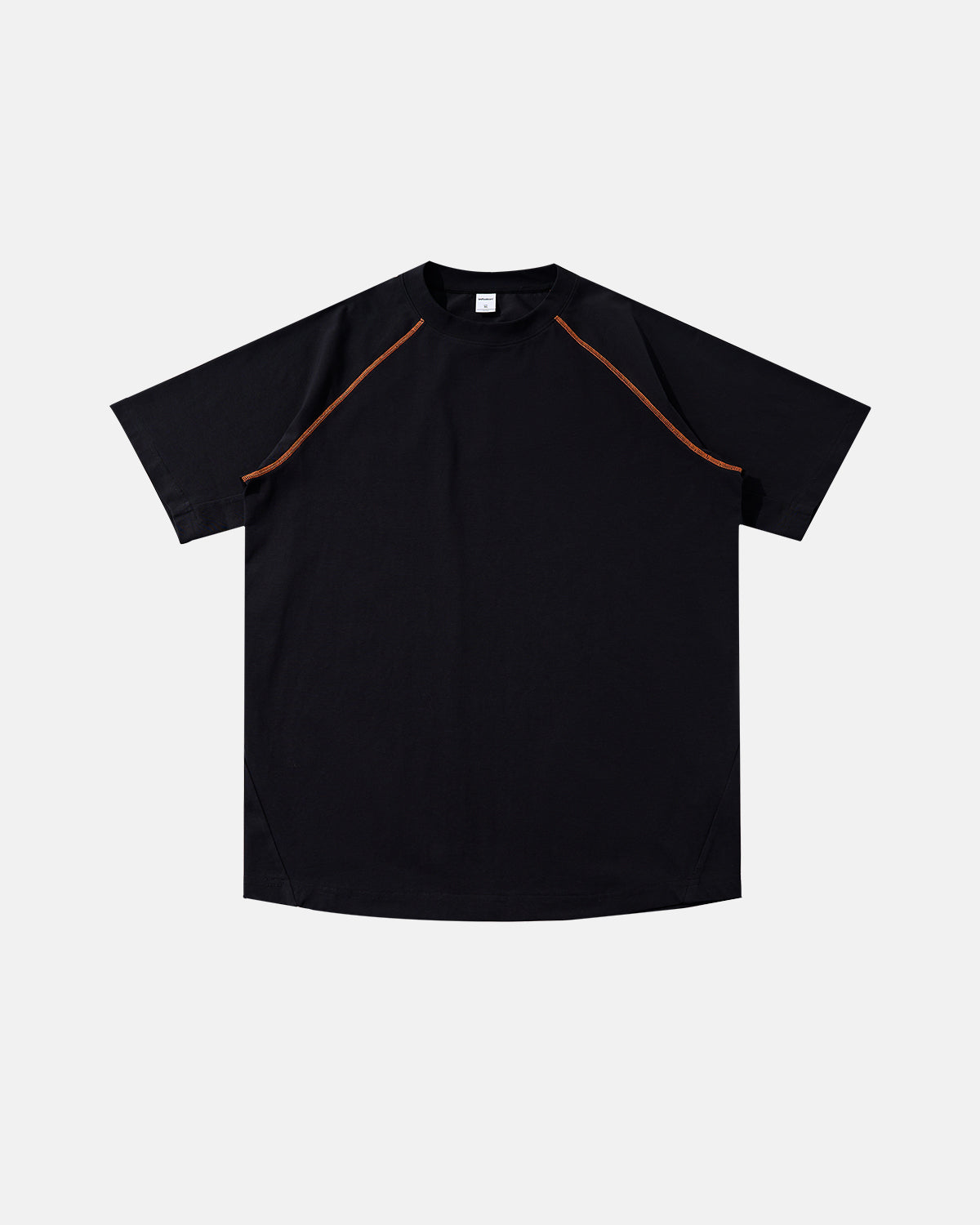 Omygoods Contrast Color Stiching Stretch T-Shirt