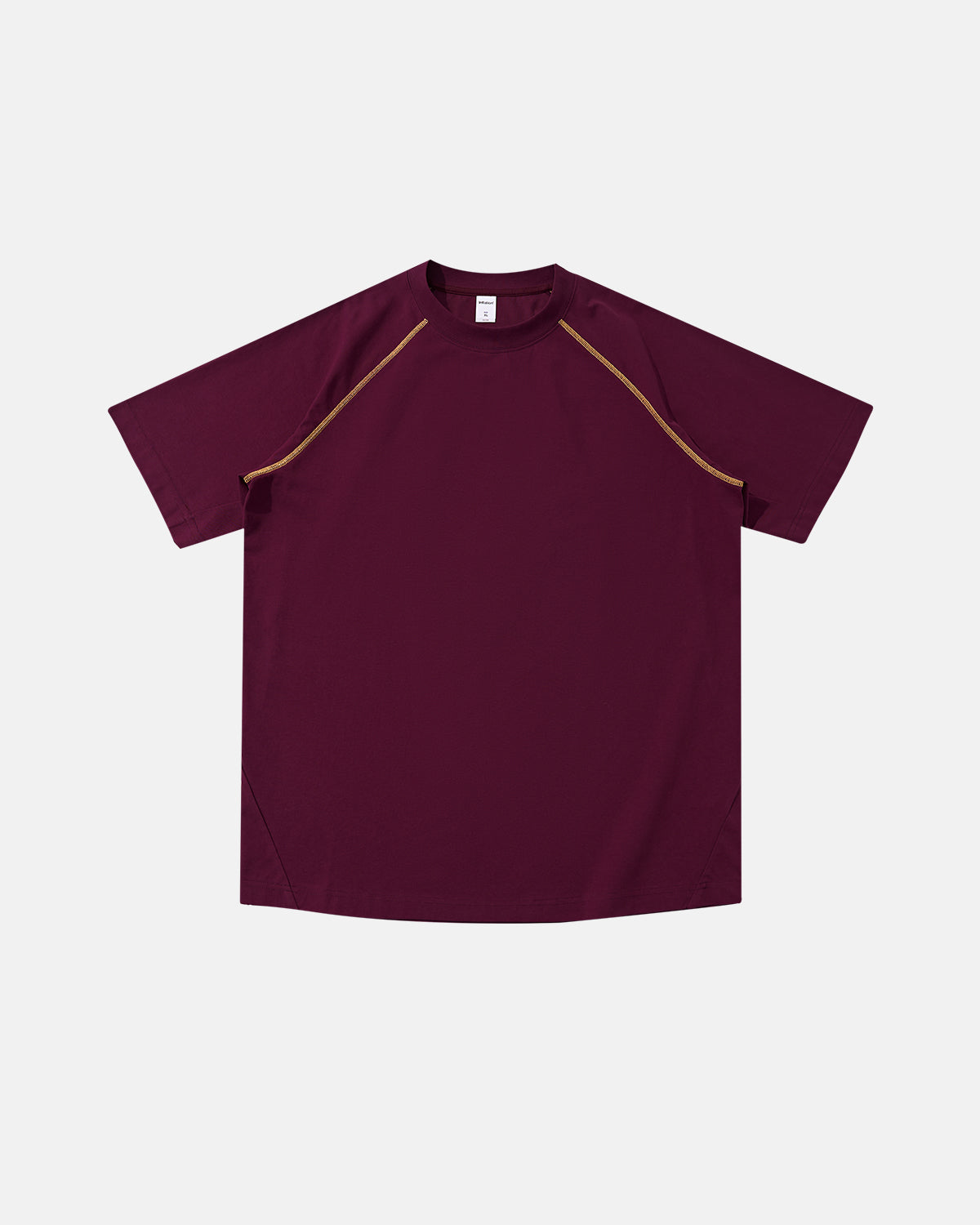 Omygoods Contrast Color Stiching Stretch T-Shirt