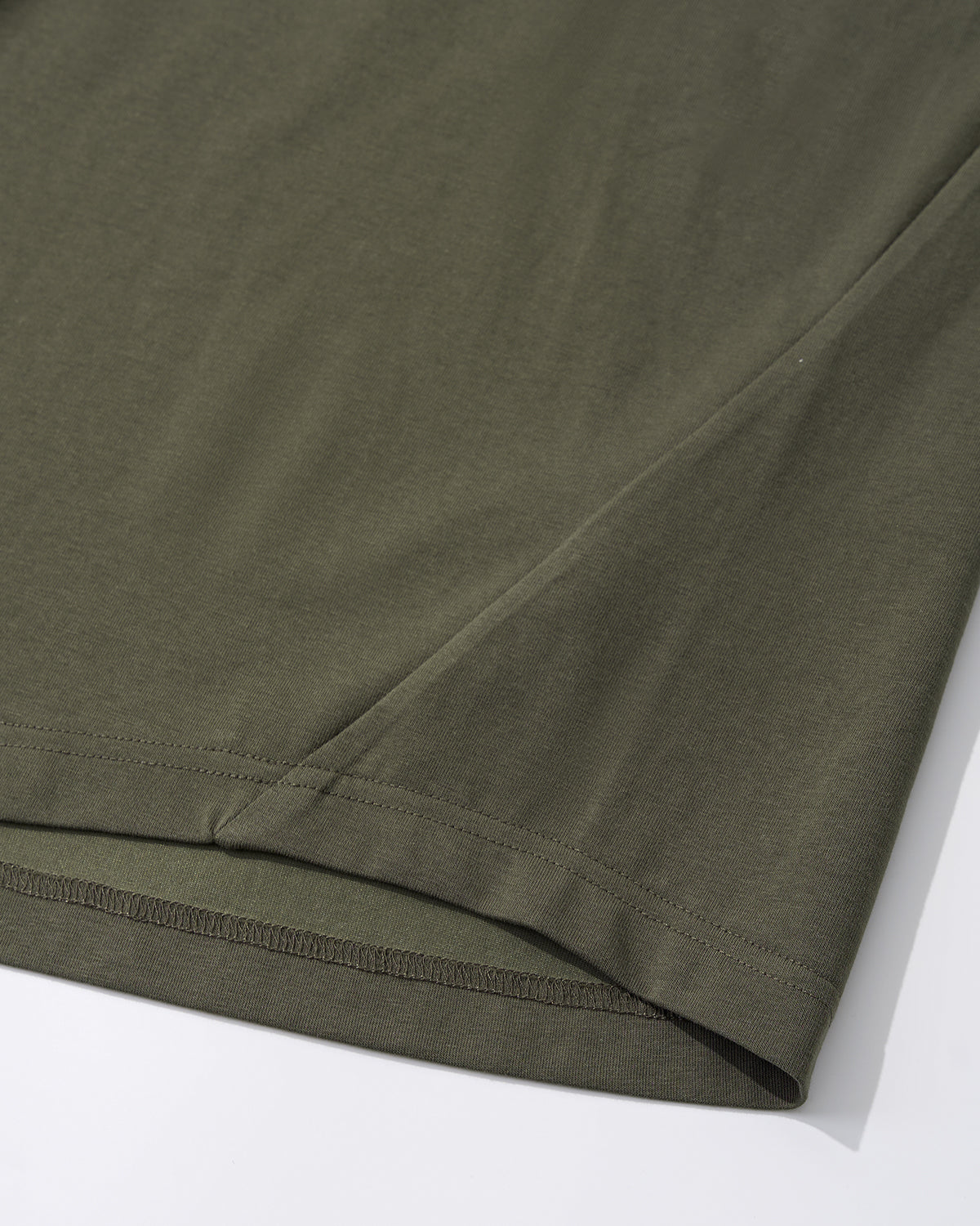 Omygoods Contrast Color Stiching Stretch T-Shirt