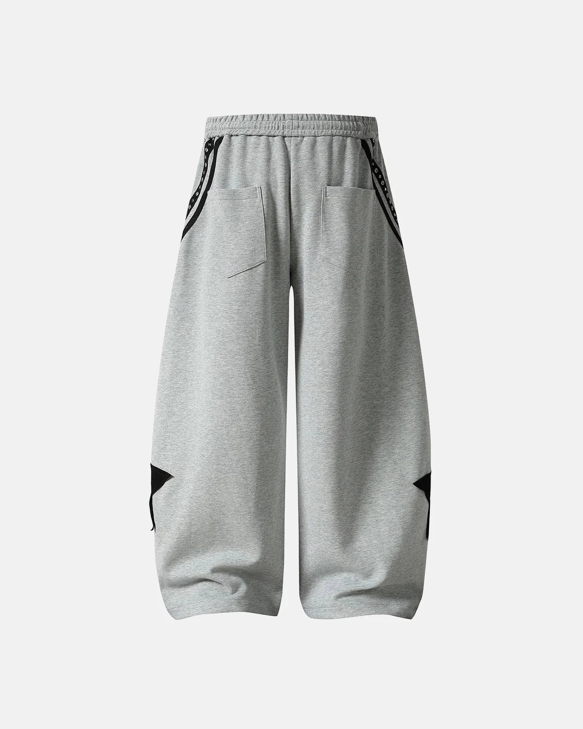 Omygoods Contrast Patchwork Barrel Sweatpants