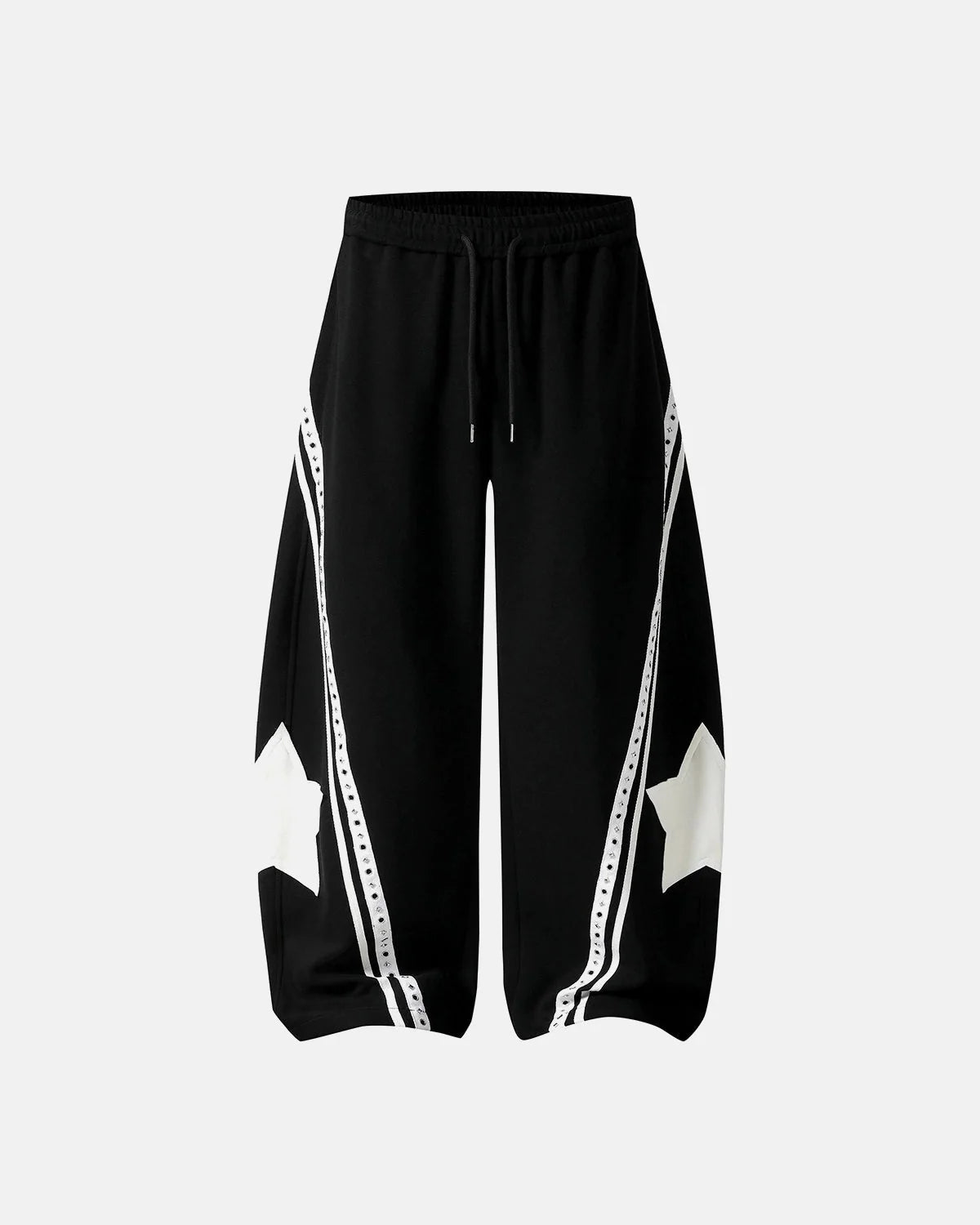 Omygoods Contrast Patchwork Barrel Sweatpants