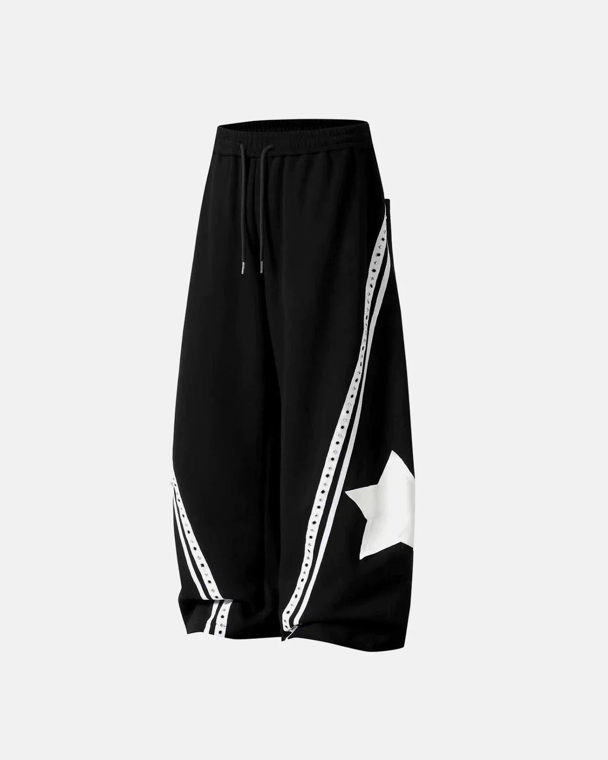 Omygoods Contrast Patchwork Barrel Sweatpants