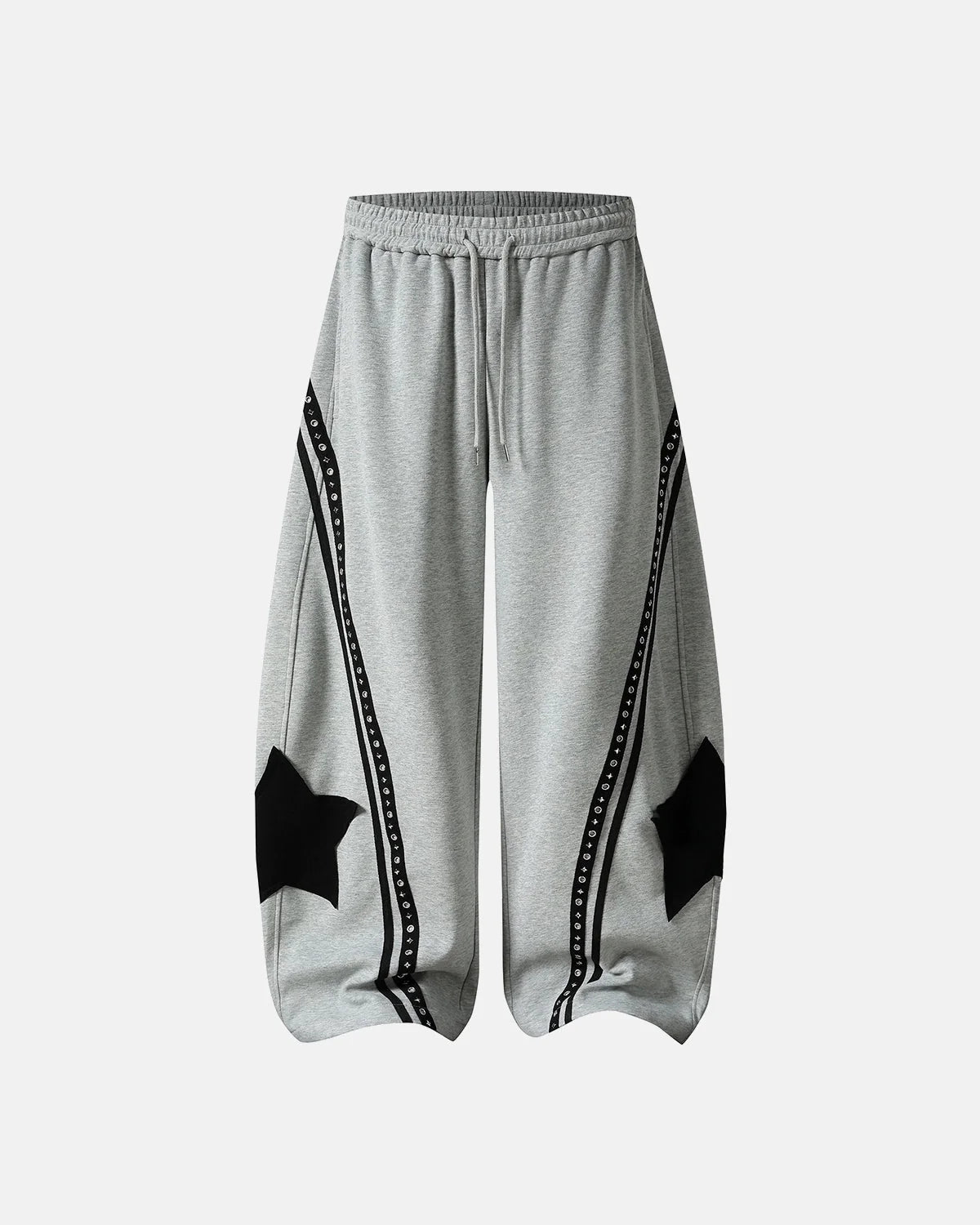 Omygoods Contrast Patchwork Barrel Sweatpants