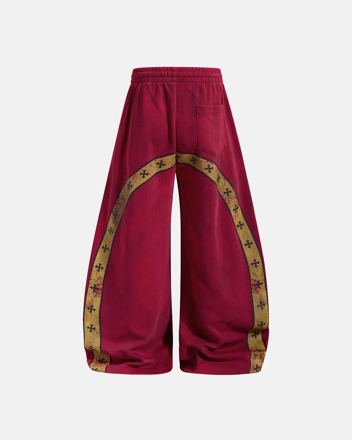 Omygoods Contrast Star Stripe Barrel Sweatpants