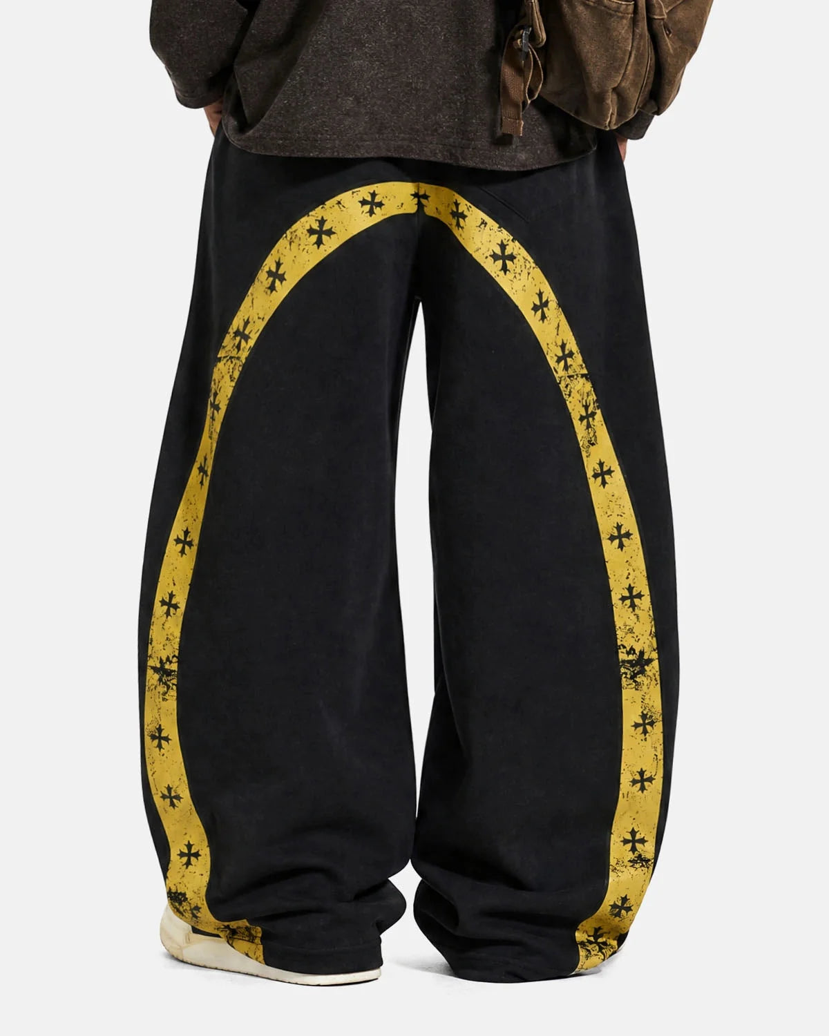 Omygoods Contrast Star Stripe Barrel Sweatpants