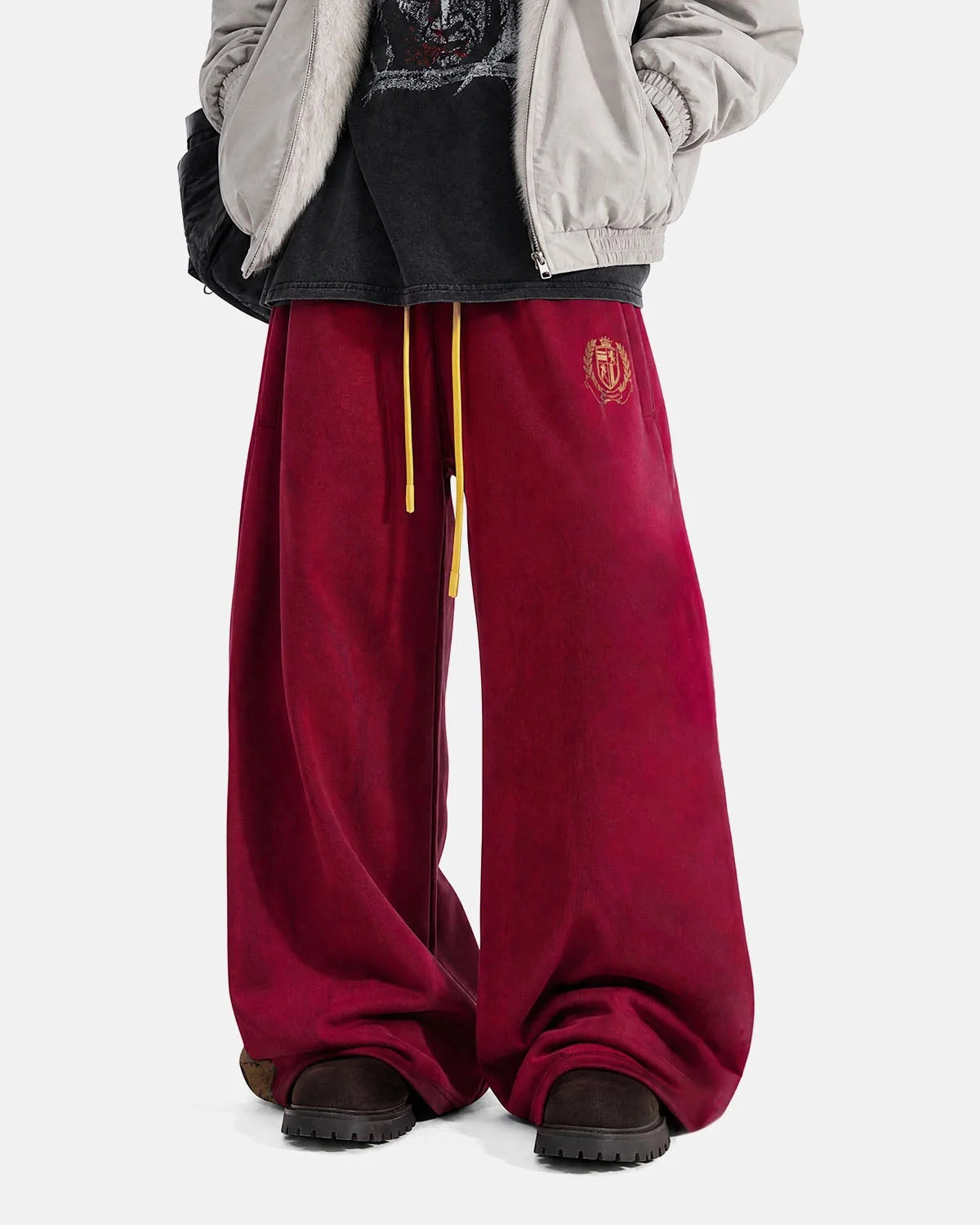 Omygoods Contrast Star Stripe Barrel Sweatpants