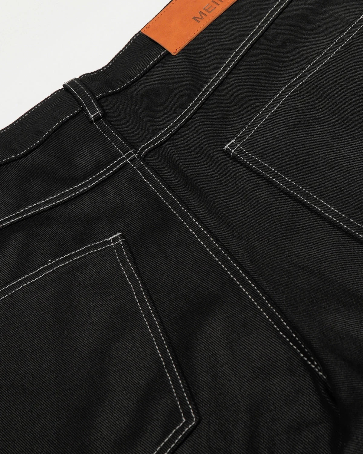 Omygoods Contrast Stitch Baggy Barrel Jeans