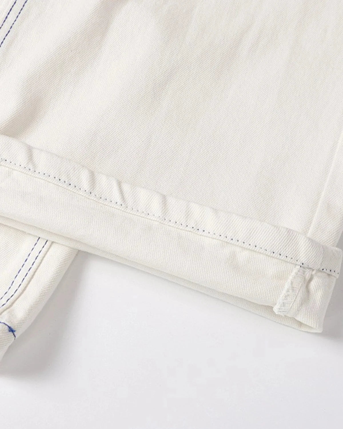 Omygoods Contrast Stitch Baggy Jeans